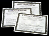 Certificates of Authenticity